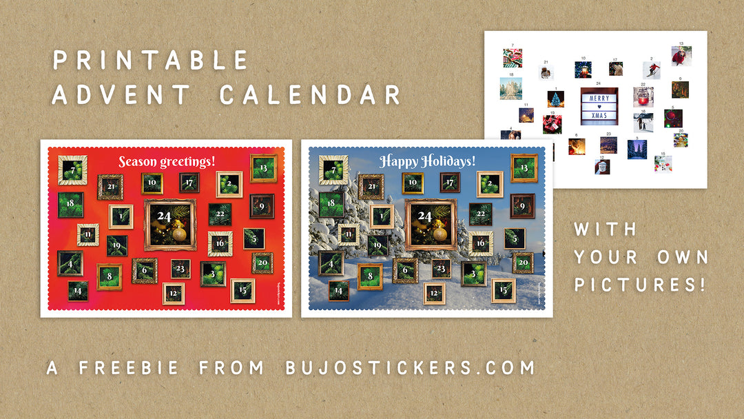 Advent calendar with your own photos – printable freebie