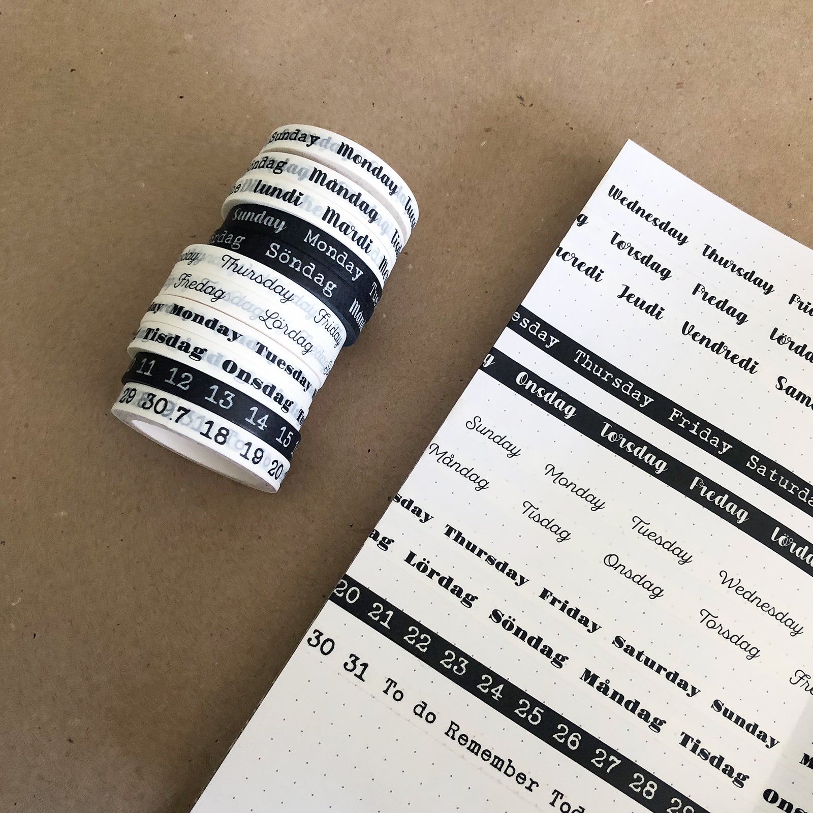 Washi tape • Slim 5-8 mm – bujostickers