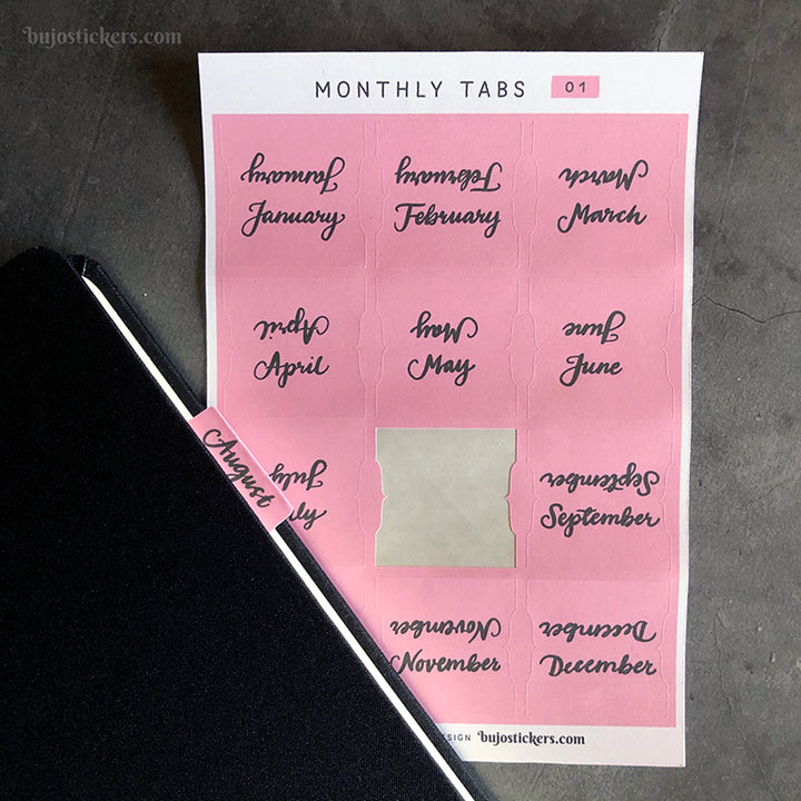 Monthly tab stickers 01