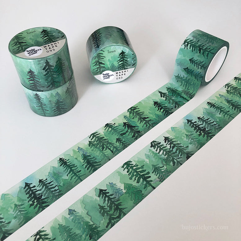 Green Winter Forest Washi Tape