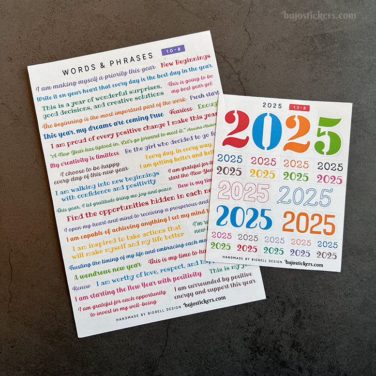 Words & phrases 10 • Motivational stickers for the new year!