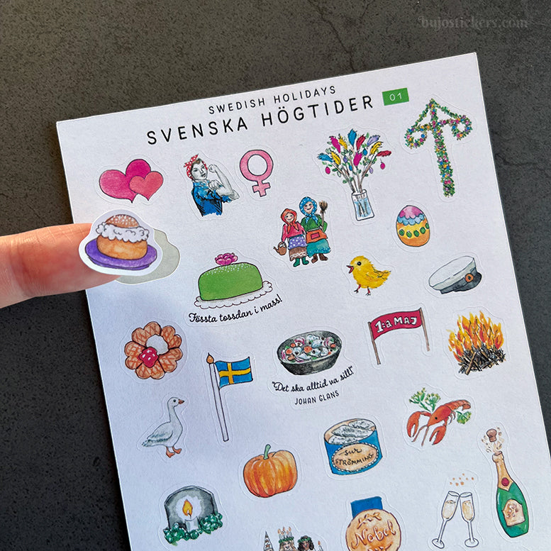 SET of 6: Svenska högtider, Helgdagar & Temadagar 01+02 med texter 🇸🇪
