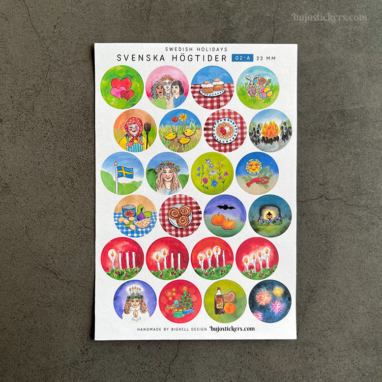 Svenska högtider 02-A • 23 mm • Swedish holidays