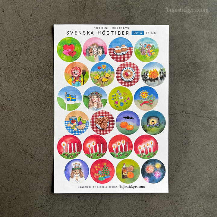 Svenska högtider 02-A • 23 mm • Swedish holidays