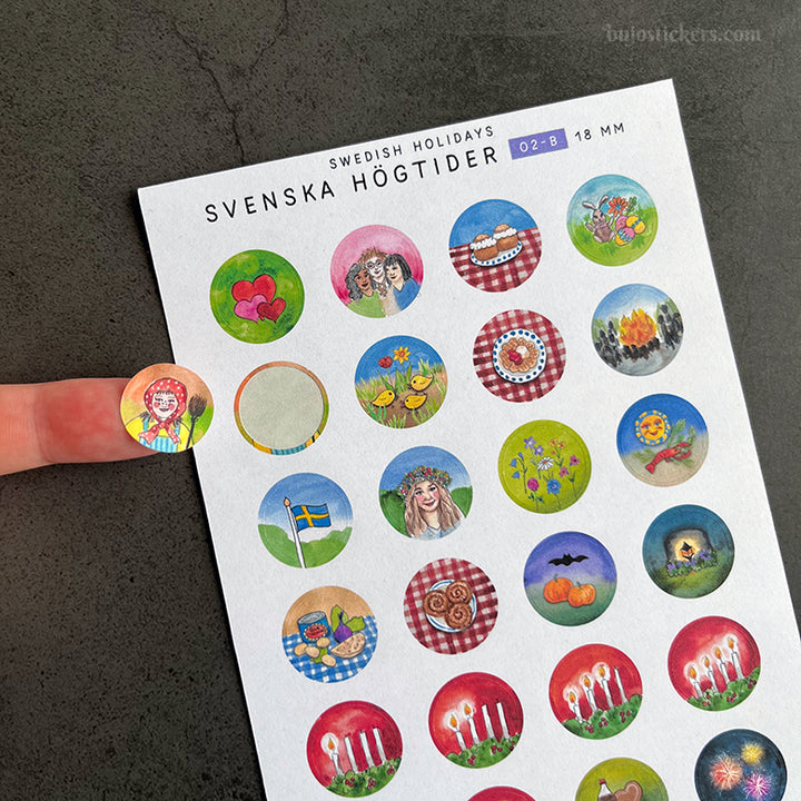 Svenska högtider 02-B • 18 mm • Swedish holidays
