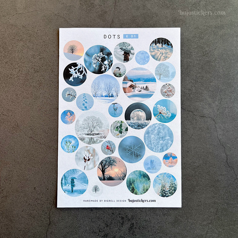 Winter stickers SET of 4