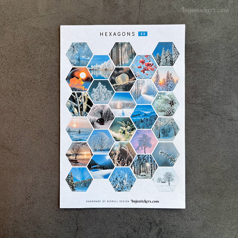 Hexagon stickers No 23