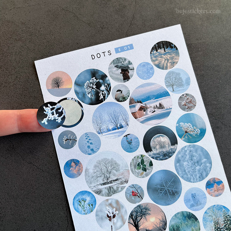 Winter stickers SET of 4