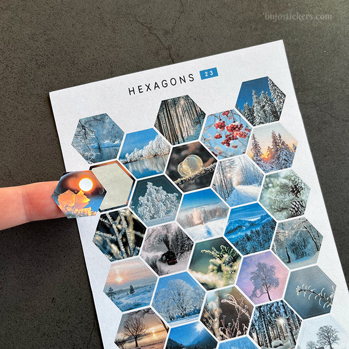Hexagon stickers No 23