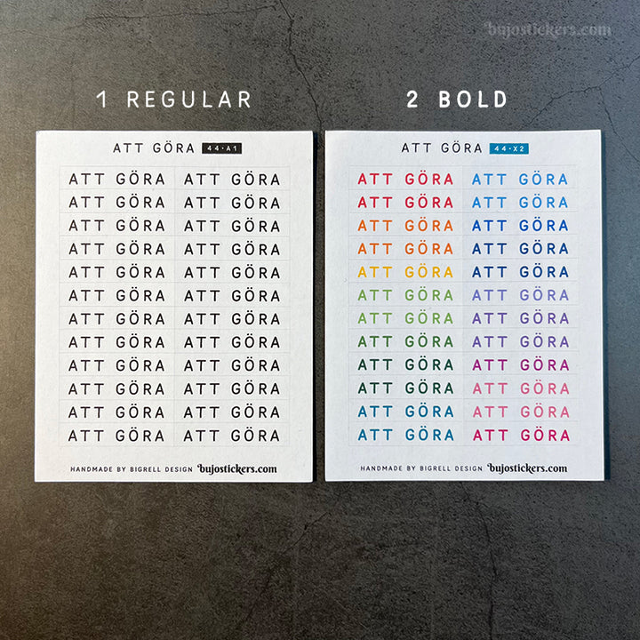 Att göra 44 • Stickers på svenska 🇸🇪 • Många färgval • Headings in Swedish