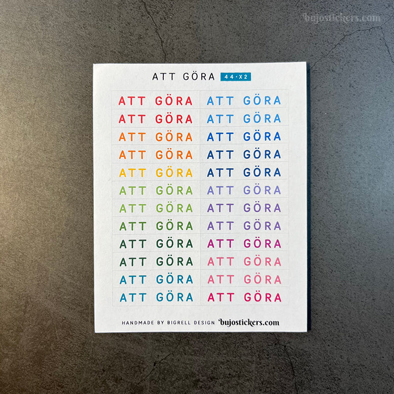 Att göra 44 • Stickers på svenska 🇸🇪 • Många färgval • Headings in Swedish