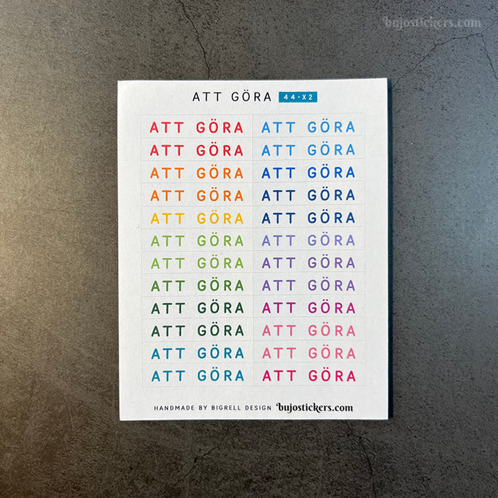 Att göra 44 • Stickers på svenska 🇸🇪 • Många färgval • Headings in Swedish