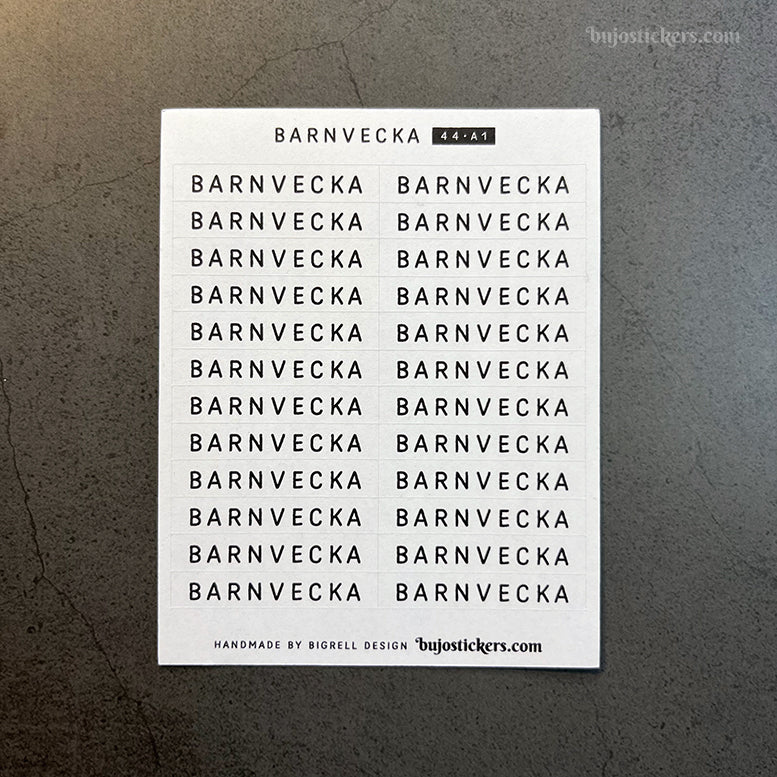 Barnvecka 44 • Stickers på svenska 🇸🇪 • Många färgval • Headings in Swedish