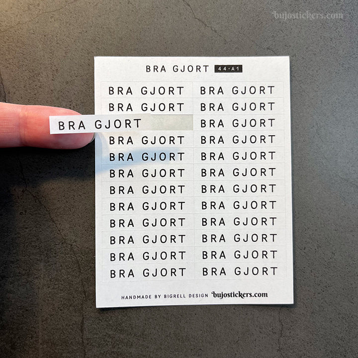 Bra gjort 44 • Stickers på svenska 🇸🇪 • Många färgval • Headings in Swedish