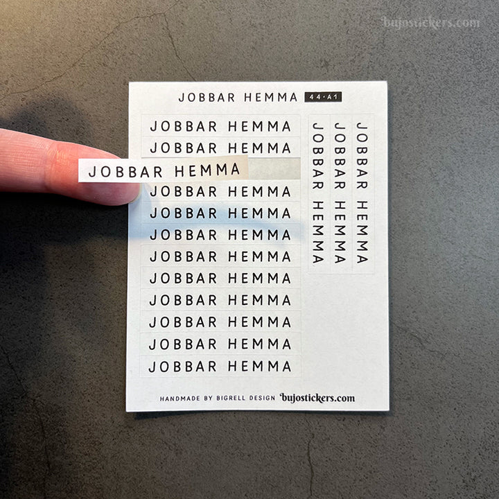Jobbar hemma 44 • Stickers på svenska 🇸🇪 • Många färgval • Headings in Swedish