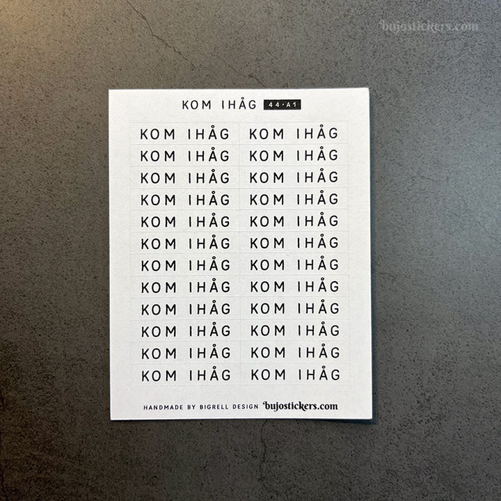 Kom ihåg 44 • Stickers på svenska 🇸🇪 • Många färgval • Headings in Swedish
