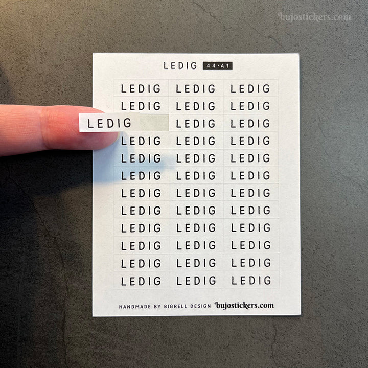 Ledig 44 • Stickers på svenska 🇸🇪 • Många färgval • Headings in Swedish