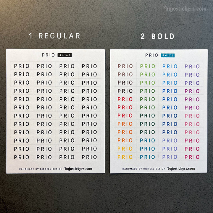 Prio 44 • Stickers på svenska 🇸🇪 • Många färgval • Headings in Swedish