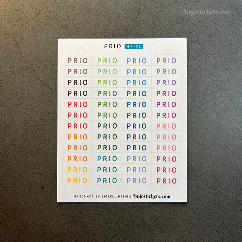 Prio 44 • Stickers på svenska 🇸🇪 • Många färgval • Headings in Swedish