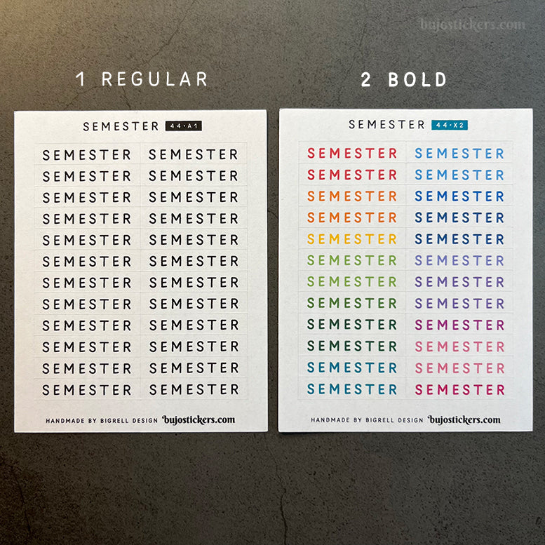 Semester 44 • Stickers på svenska 🇸🇪 • Många färgval • Headings in Swedish