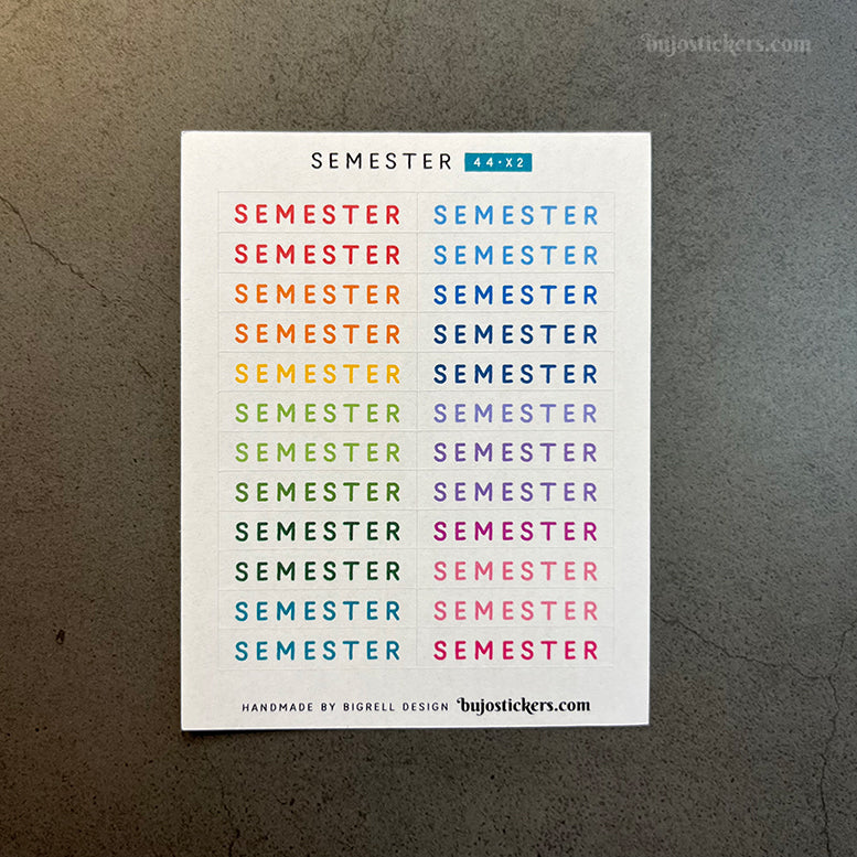 Semester 44 • Stickers på svenska 🇸🇪 • Många färgval • Headings in Swedish