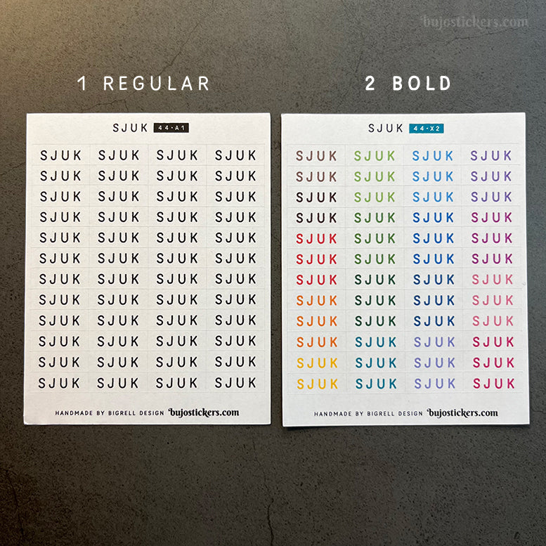 Sjuk 44 • Stickers på svenska 🇸🇪 • Många färgval • Headings in Swedish