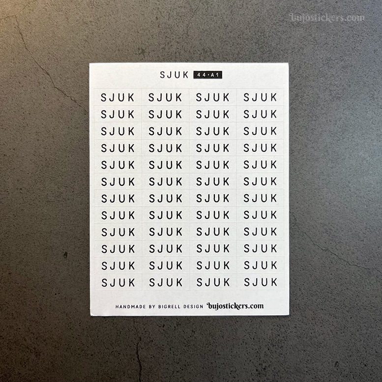 Sjuk 44 • Stickers på svenska 🇸🇪 • Många färgval • Headings in Swedish