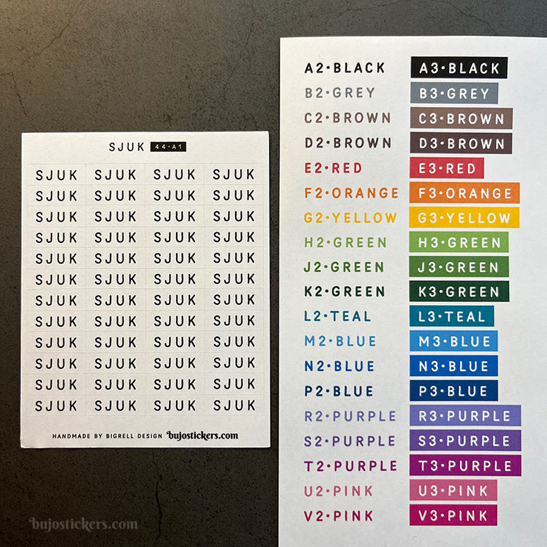 Sjuk 44 • Stickers på svenska 🇸🇪 • Många färgval • Headings in Swedish