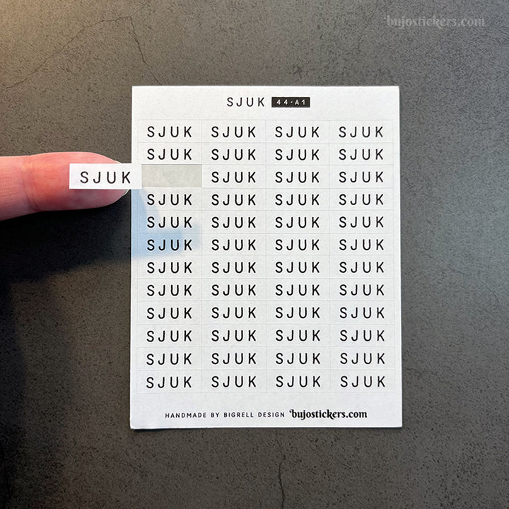 Sjuk 44 • Stickers på svenska 🇸🇪 • Många färgval • Headings in Swedish