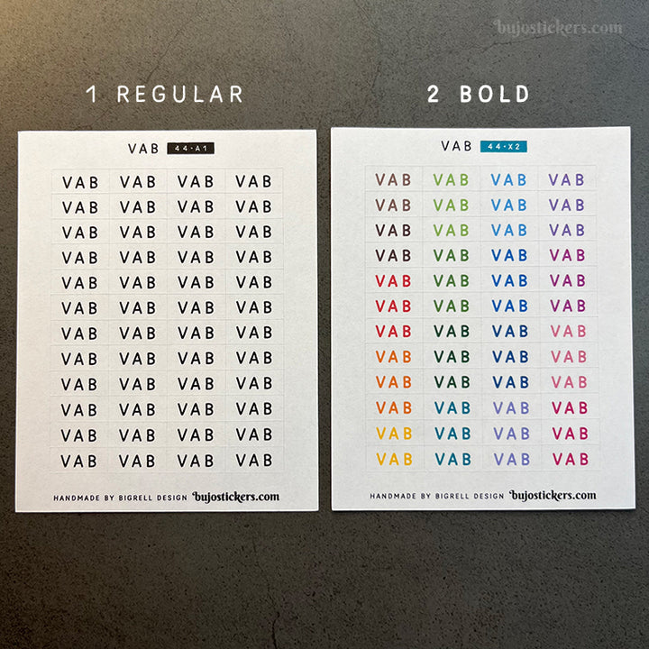 VAB 44 • Stickers på svenska 🇸🇪 • Många färgval • Headings in Swedish