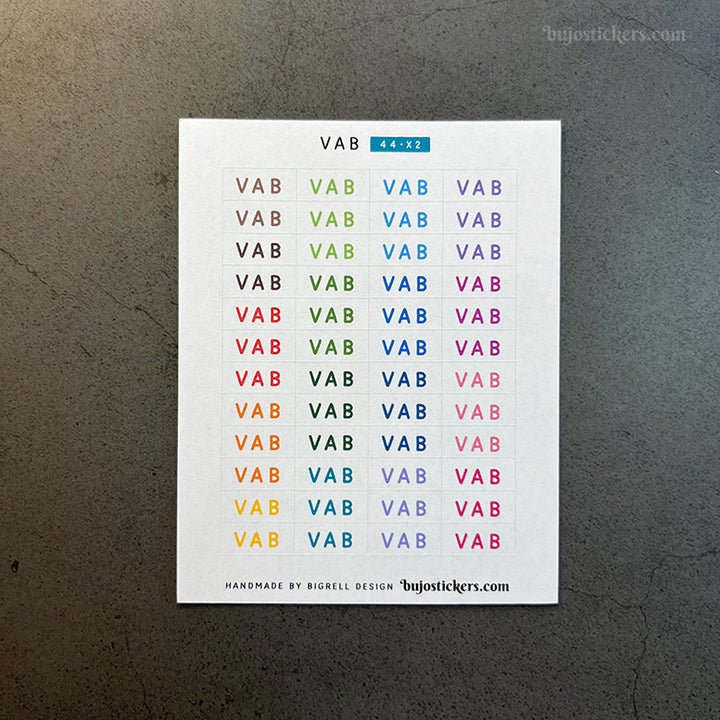 VAB 44 • Stickers på svenska 🇸🇪 • Många färgval • Headings in Swedish