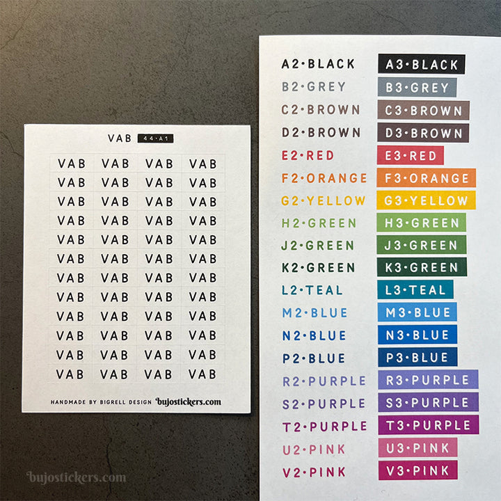 VAB 44 • Stickers på svenska 🇸🇪 • Många färgval • Headings in Swedish