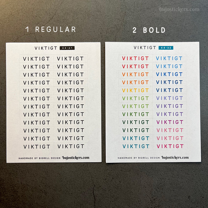 Viktigt 44 • Stickers på svenska 🇸🇪 • Många färgval • Headings in Swedish