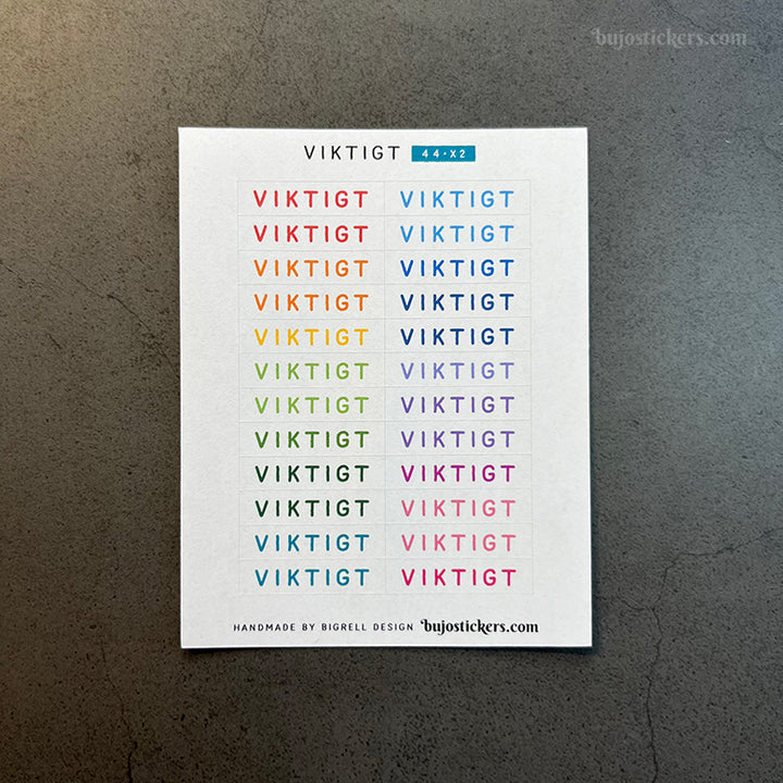 Viktigt 44 • Stickers på svenska 🇸🇪 • Många färgval • Headings in Swedish