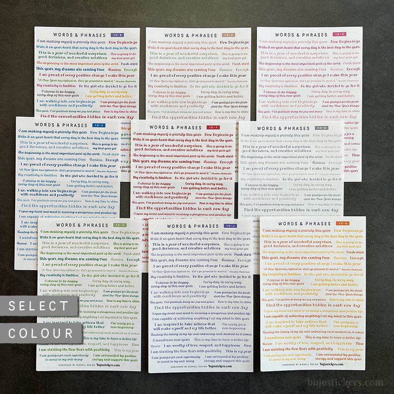Words & phrases 10 • Motivational stickers for the new year!