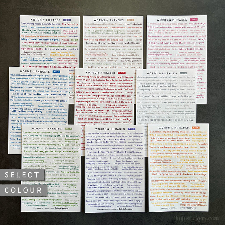 Words & phrases 10 • Motivational stickers for the new year!