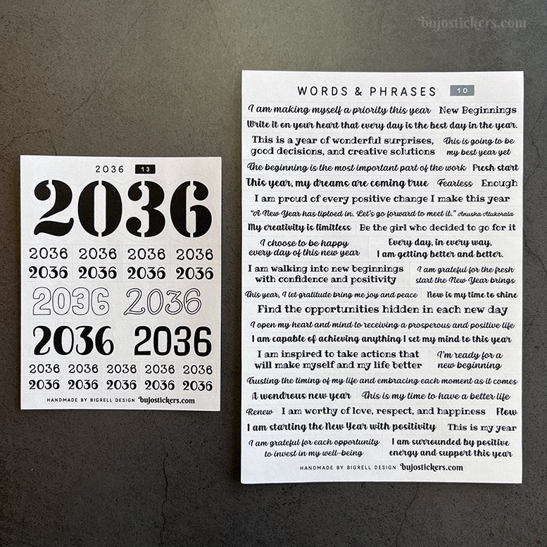 Year stickers 13 • Select Year and Colour