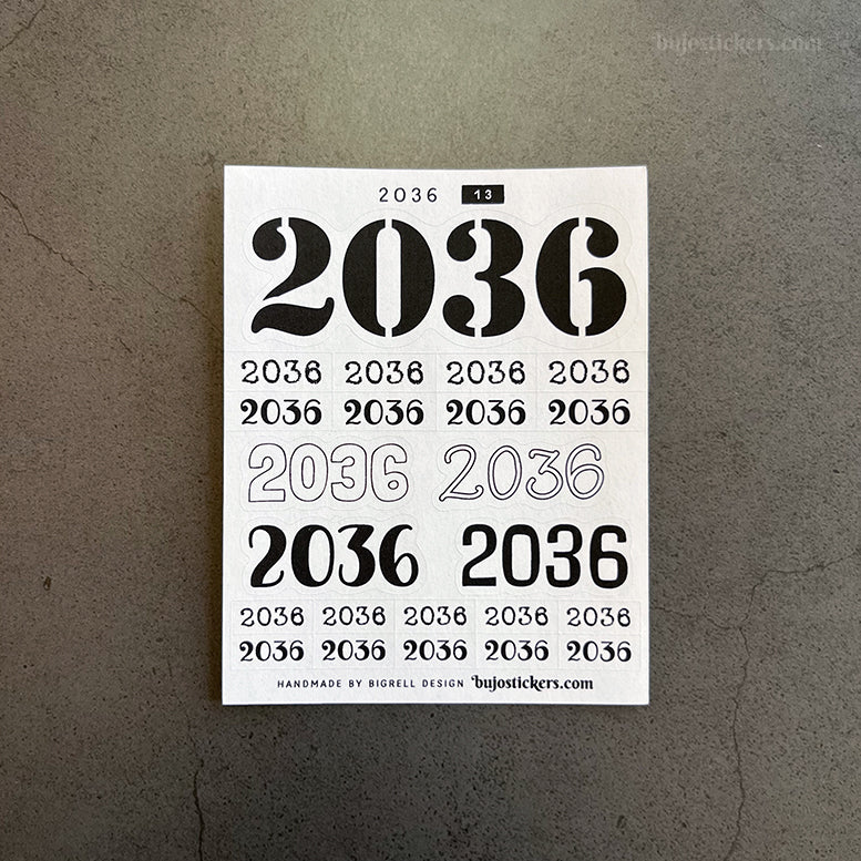 Year stickers 13 • Select Year and Colour