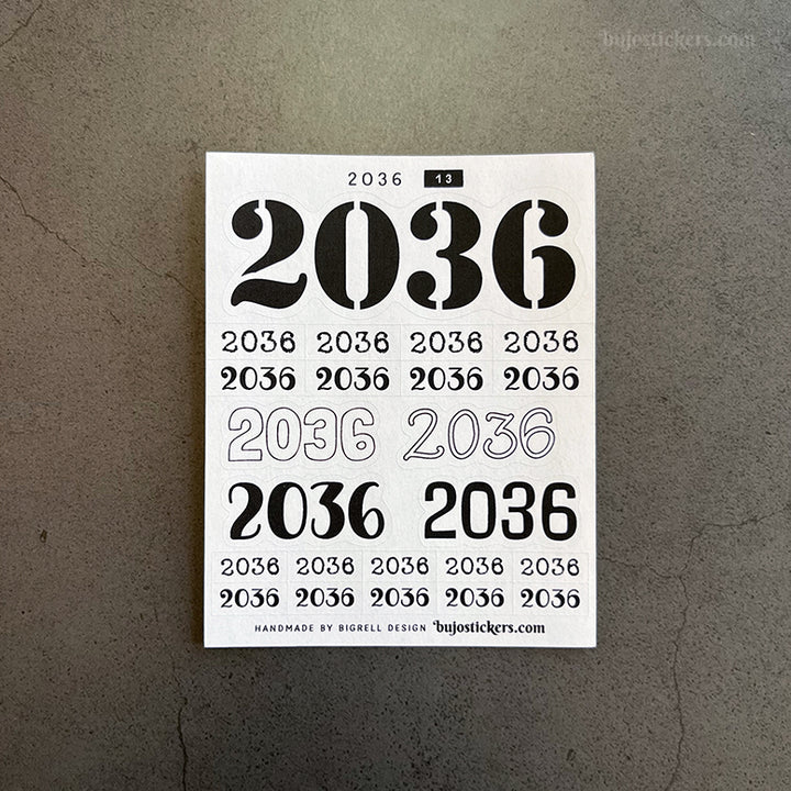 Year stickers 13 • Select Year and Colour