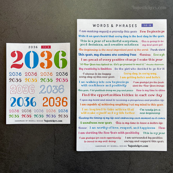Words & phrases 10 • Motivational stickers for the new year!