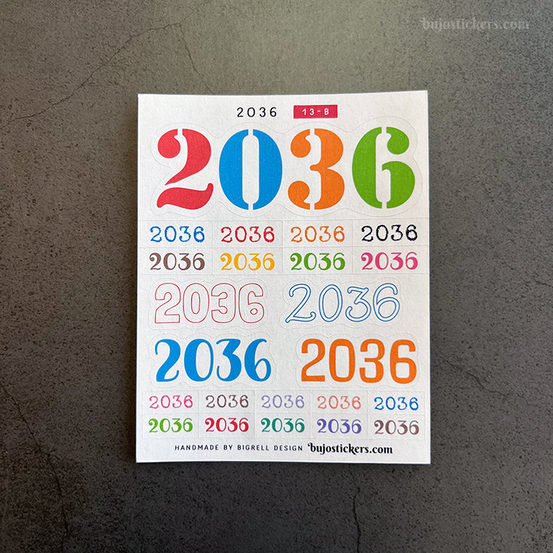 Year stickers 13 • Select Year and Colour