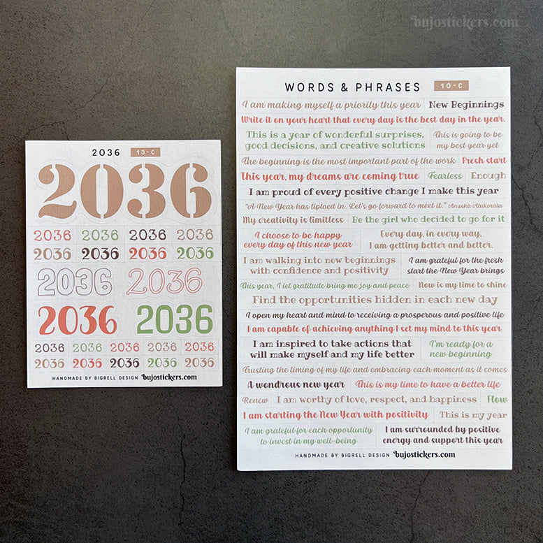 Year stickers 13 • Select Year and Colour