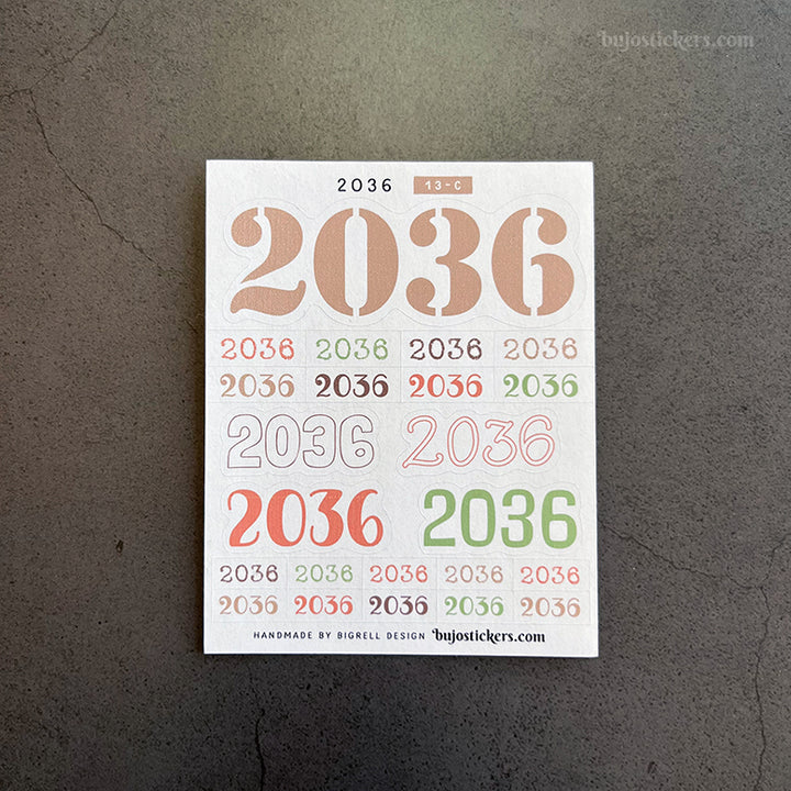Year stickers 13 • Select Year and Colour