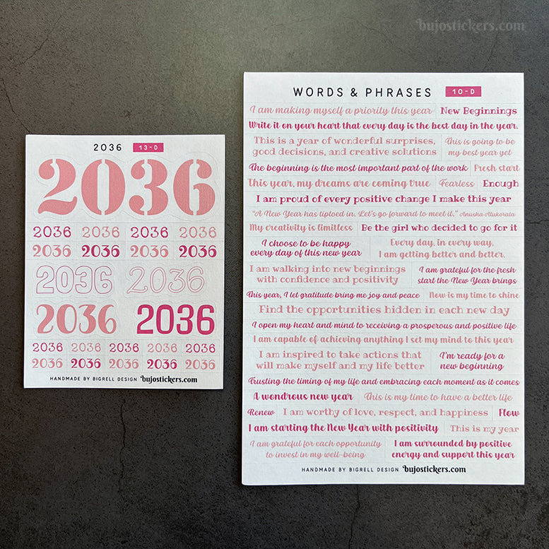 Words & phrases 10 • Motivational stickers for the new year!