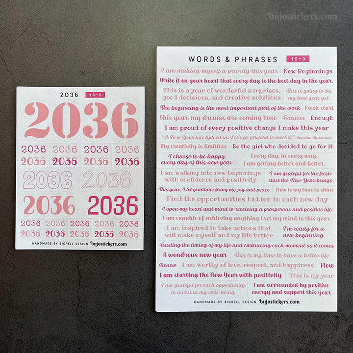 Words & phrases 10 • Motivational stickers for the new year!