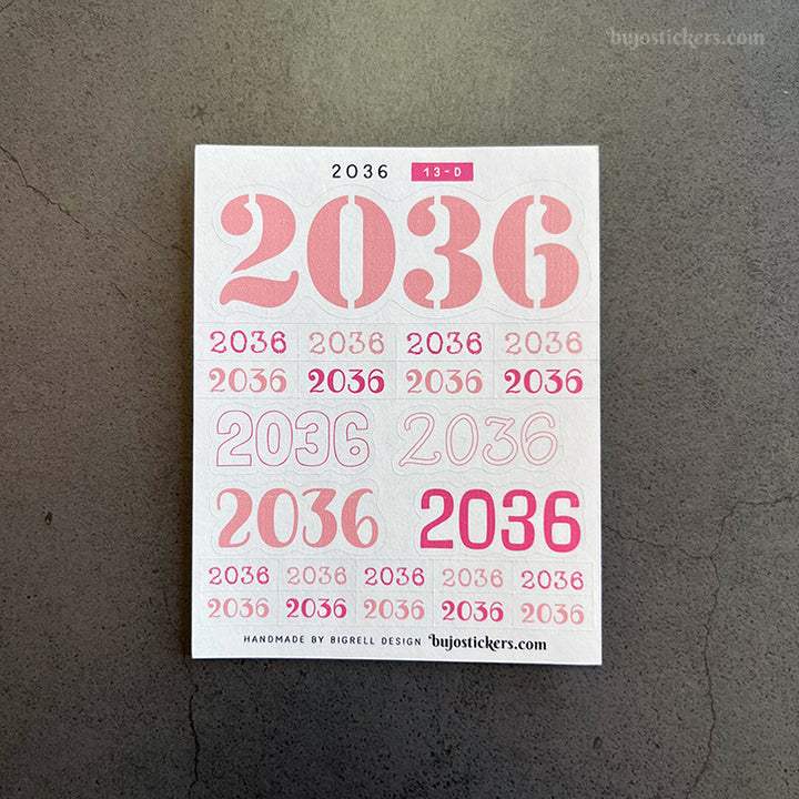 Year stickers 13 • Select Year and Colour