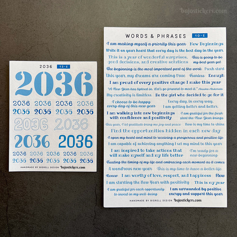 Year stickers 13 • Select Year and Colour