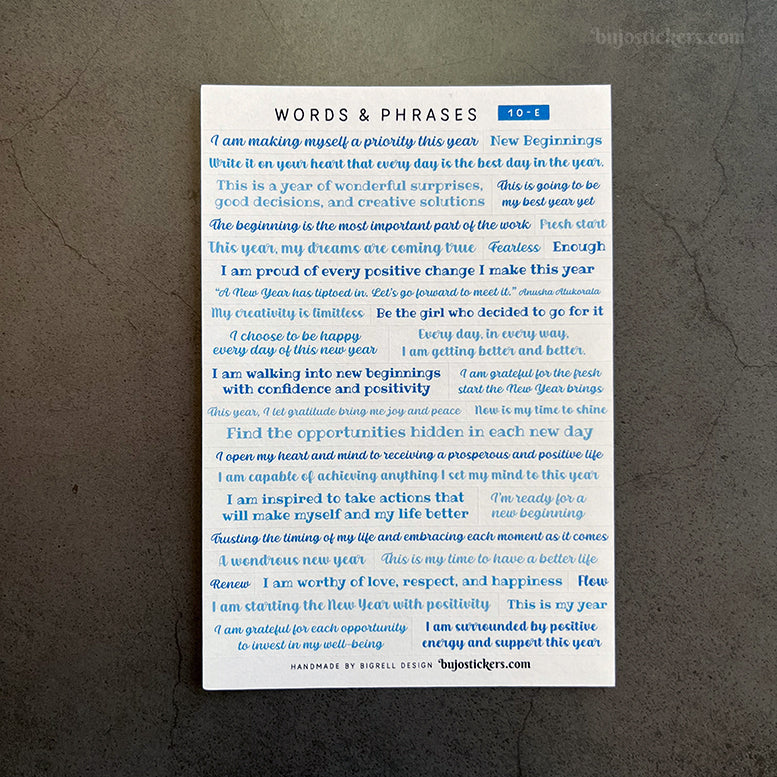 Words & phrases 10 • Motivational stickers for the new year!