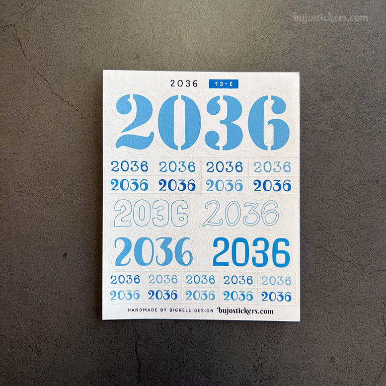 Year stickers 13 • Select Year and Colour