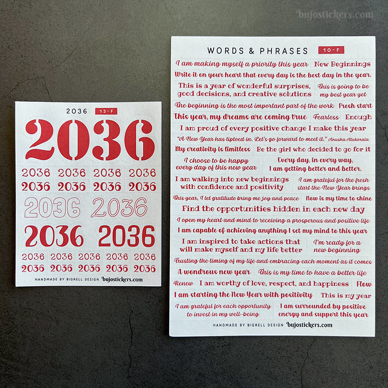 Year stickers 13 • Select Year and Colour